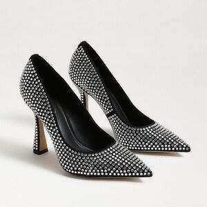 Sam Edelman Antonia Glitz Pump High Heels Pointed Toe Embellished Statement